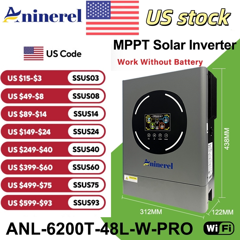 Aninerel 6.2KW 48V Hybrid Sola - مراجعة Drone Solar Charger وسعره