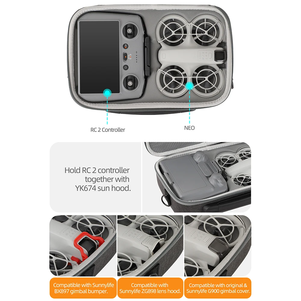 For DJI NEO RC 2 Remote Contro - مراجعة Drone Controller Hood وسعره