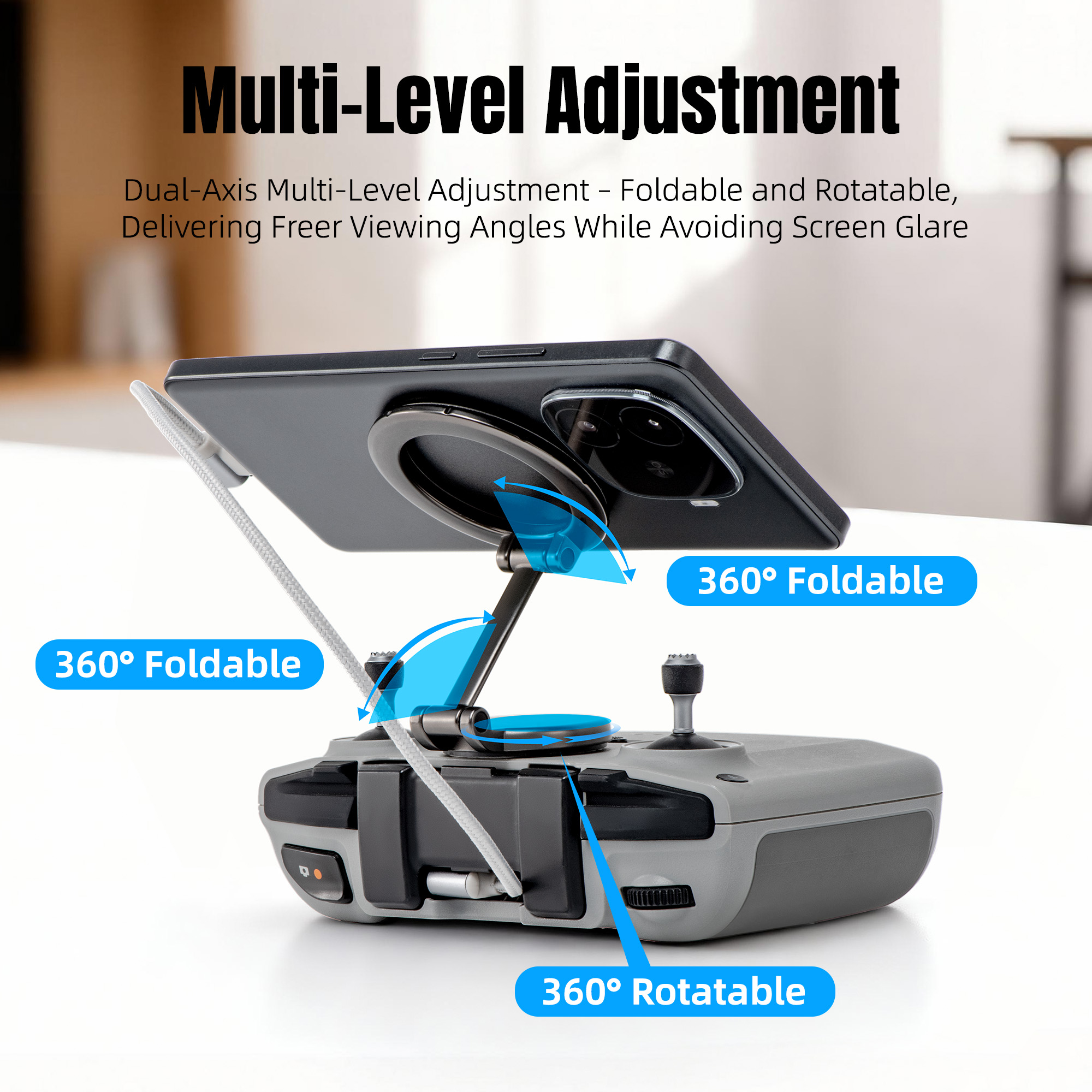 Adjustable Magnetic Phone Stan - مراجعة Drone Tablet Mount وسعره