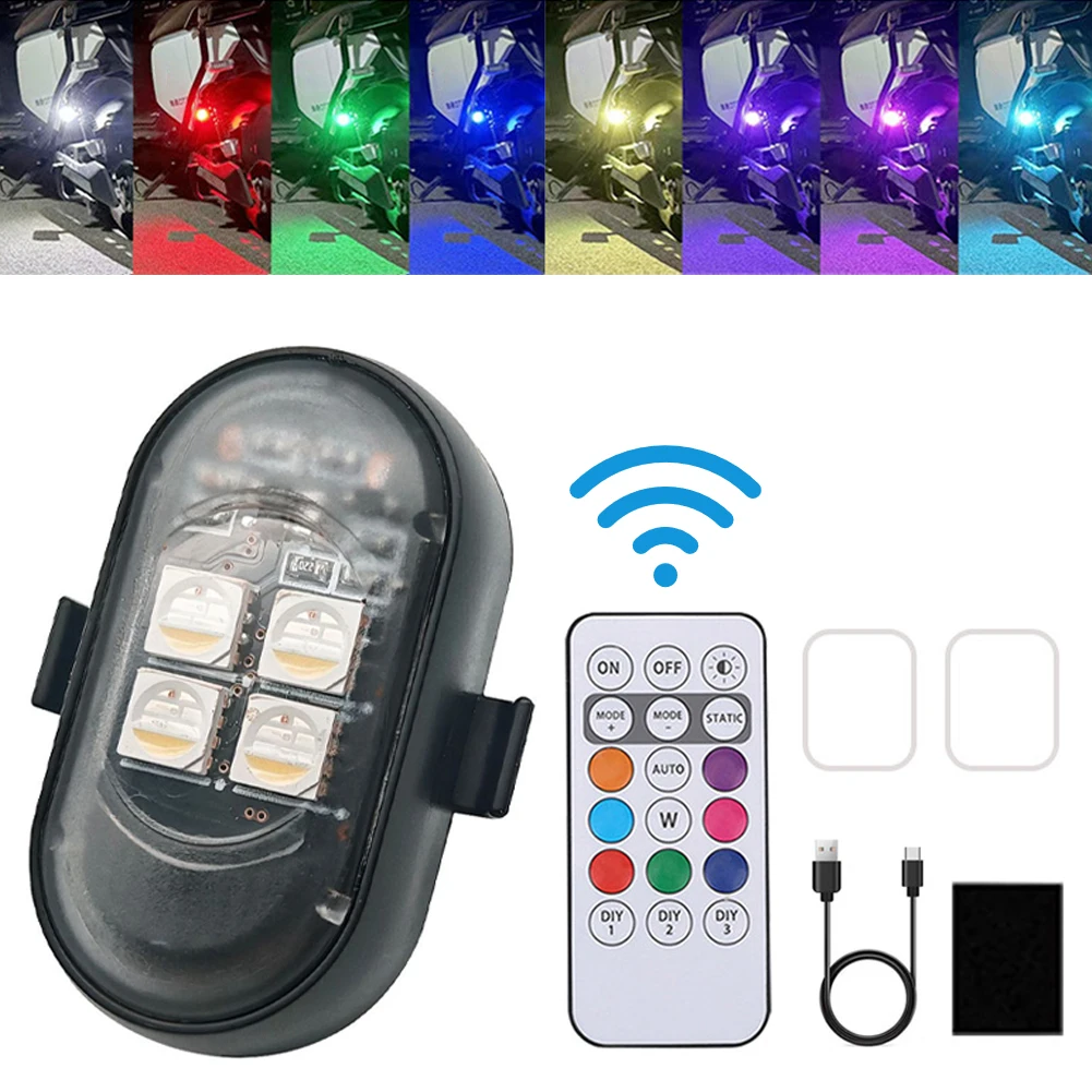 1-8PCS USB Rechargeable Waterp - مراجعة Drone Strobe Light وسعره