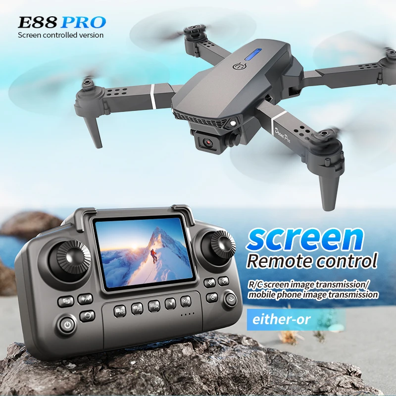 Professional E88 PRO Drone wit - مراجعة Drone Controller Screen وسعره