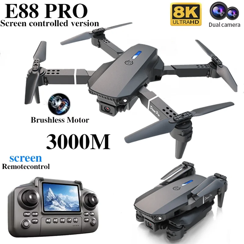 Professional E88 PRO Drone wit - مراجعة Drone Controller Screen وسعره