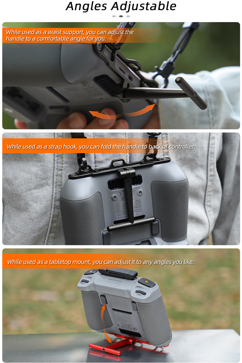 2in1 Handle Stand Bracket Neck - مراجعة Drone Remote Controller Lanyard وسعره