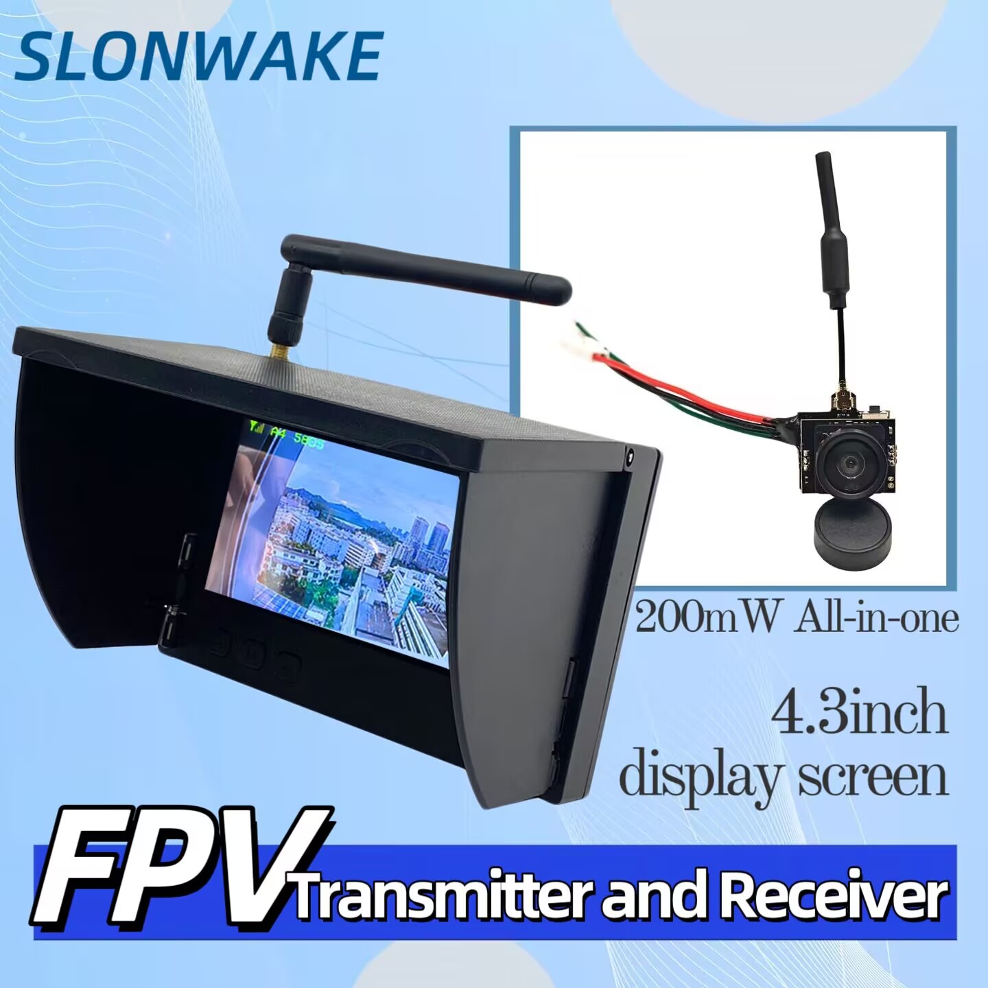 SLONWAKE 5.8G Analog Video Tra - مراجعة Drone Controller Screen وسعره