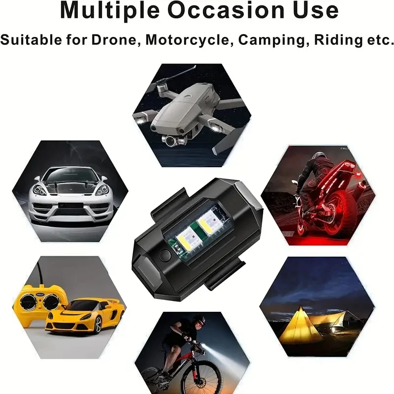1Pcs Remote LED RGB Anti-colli - مراجعة Drone Strobe Light وسعره