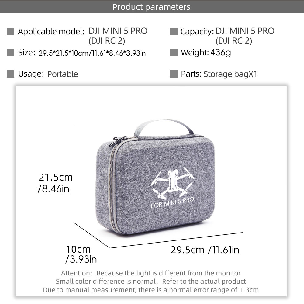 Storage Carry Case for DJI Min - مراجعة Drone Controller Hood وسعره