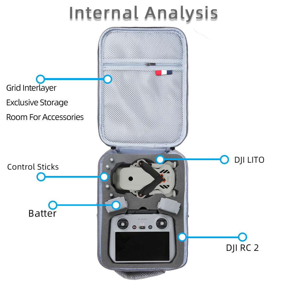 For DJI Lito 1/Lito X1 Portabl - مراجعة Drone Carrying Case وسعره