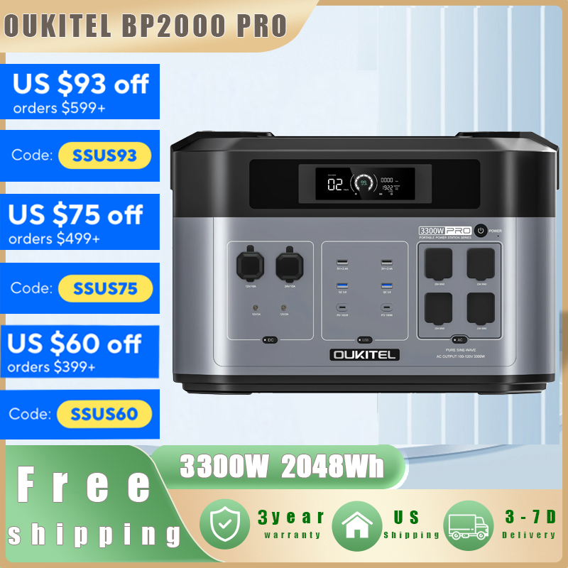 OUKITEL BP2000 PRO Portable Po - مراجعة Drone Solar Charger وسعره