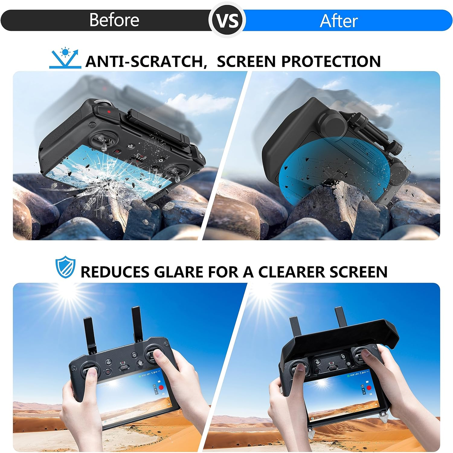 2-in-1 Sun Hood & Joystick Cov - مراجعة Drone Controller Hood وسعره