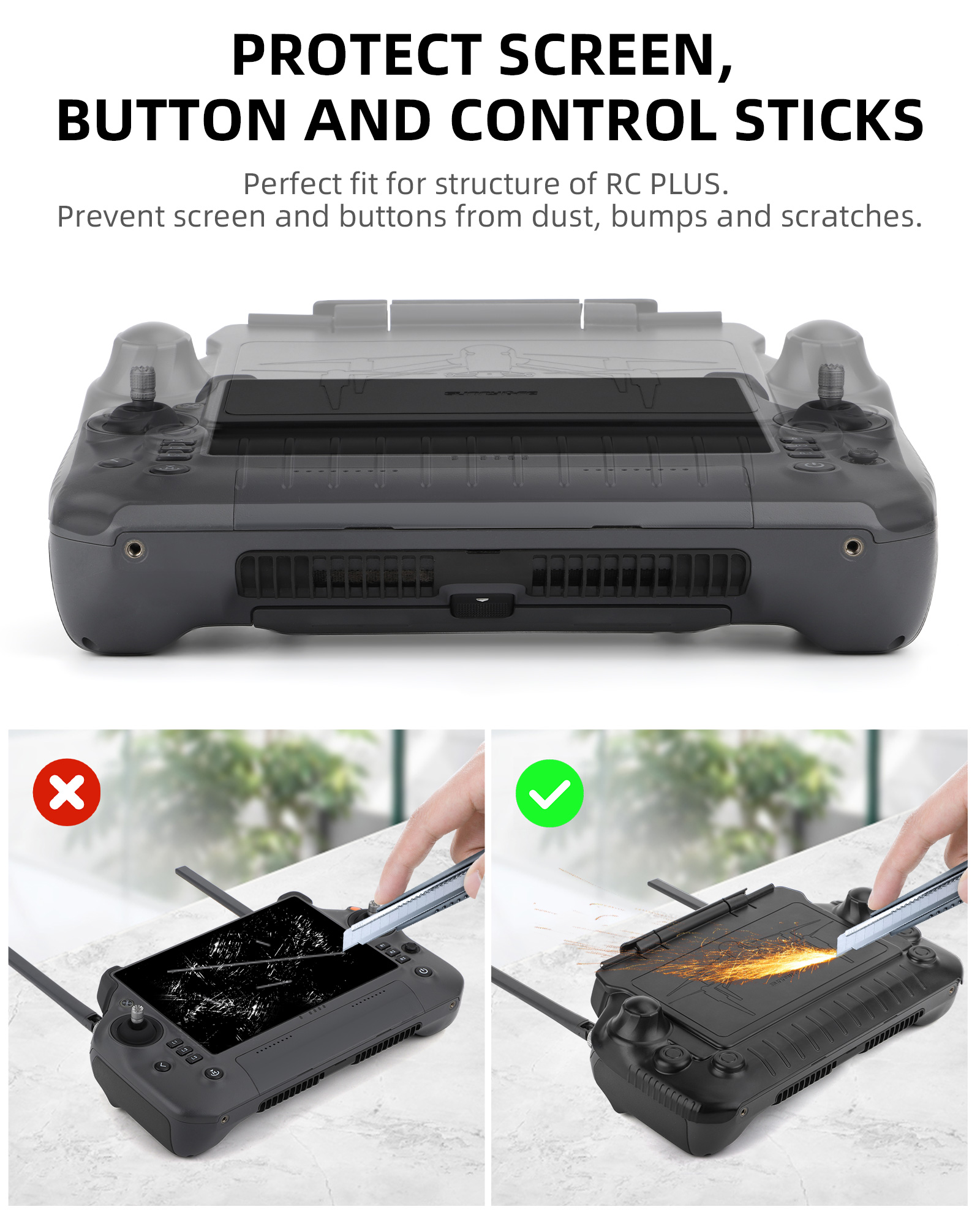 RC Plus Sun Hood Joystick Prot - مراجعة Drone Sun Shade وسعره