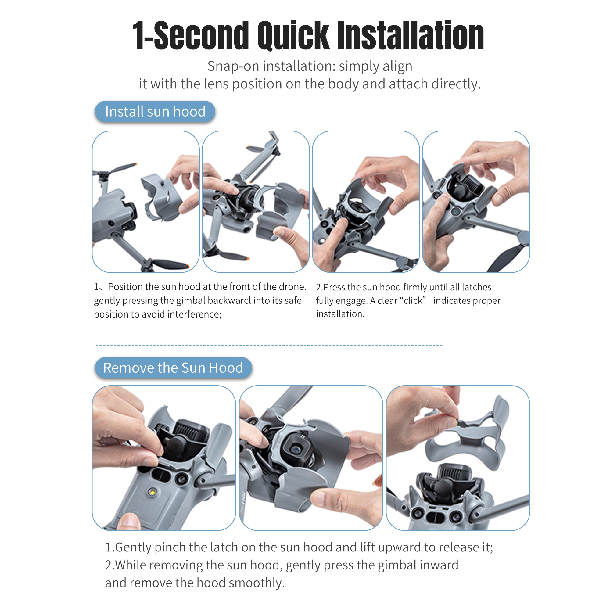 Sunshade Lens Hood For DJI Min - مراجعة Drone Sun Shade وسعره