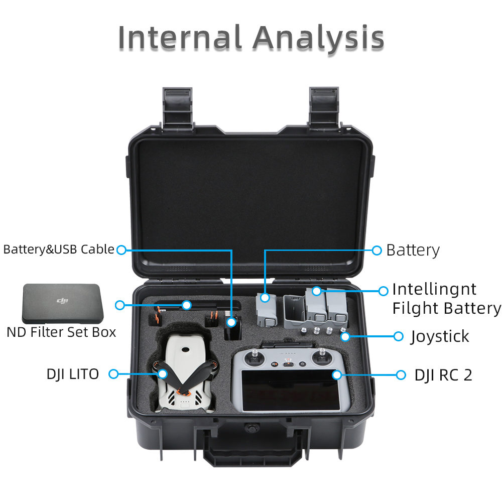 For DJI LITO 1 X1 Drone Hard S - مراجعة Drone Hard Shell Case وسعره