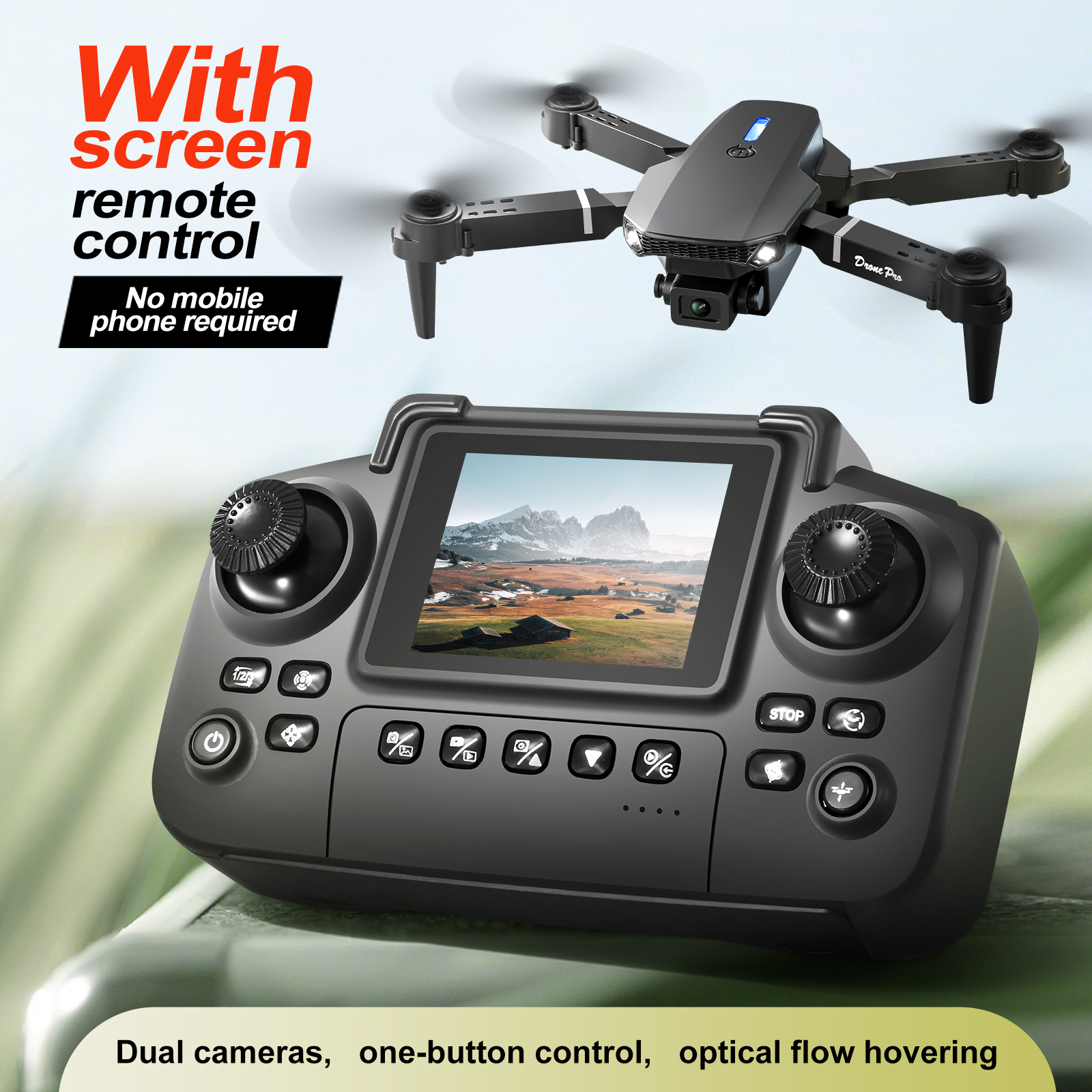2025 New E88 E99 Upgraded Dron - مراجعة Drone Controller Screen وسعره