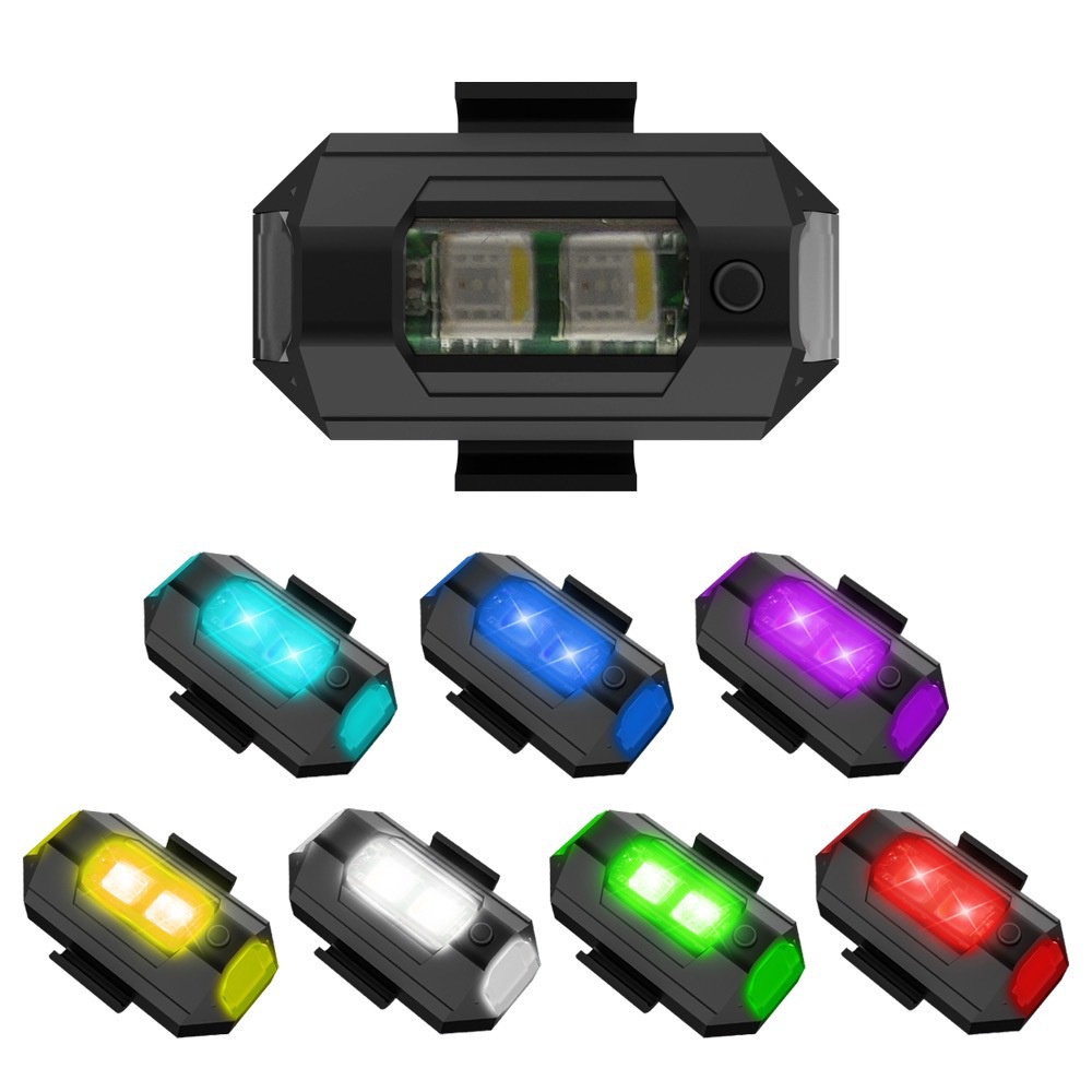 1PC 7 Color Mini USB Charging  - مراجعة Drone Beacon Light وسعره
