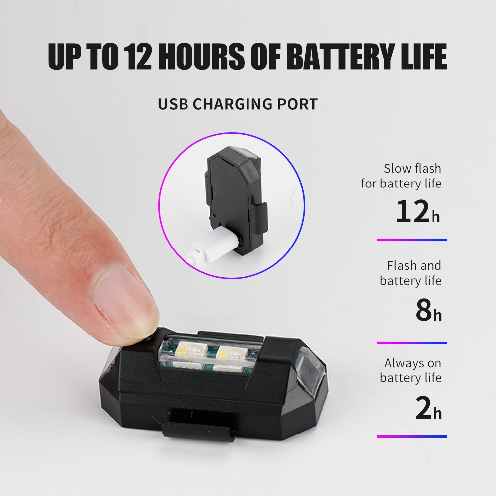 1PC 7 Color Mini USB Charging  - مراجعة Drone Beacon Light وسعره