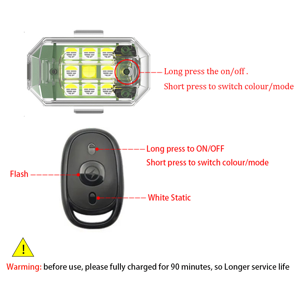 1/2/4pcs Wireless LED Drone St - مراجعة Drone Beacon Light وسعره