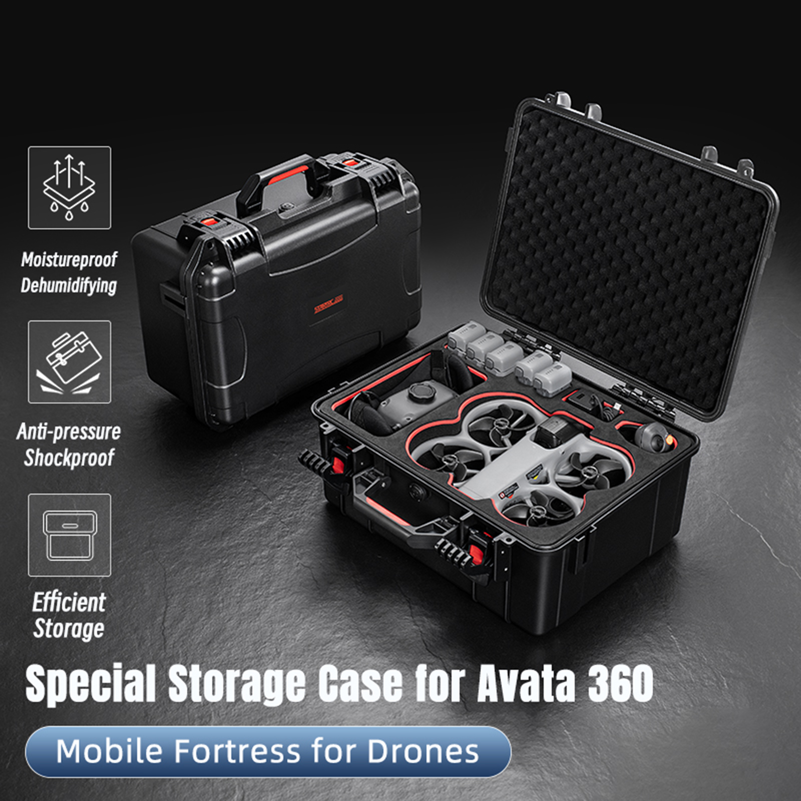 for Avata 360 Drone Accessorie - مراجعة Drone Hard Shell Case وسعره