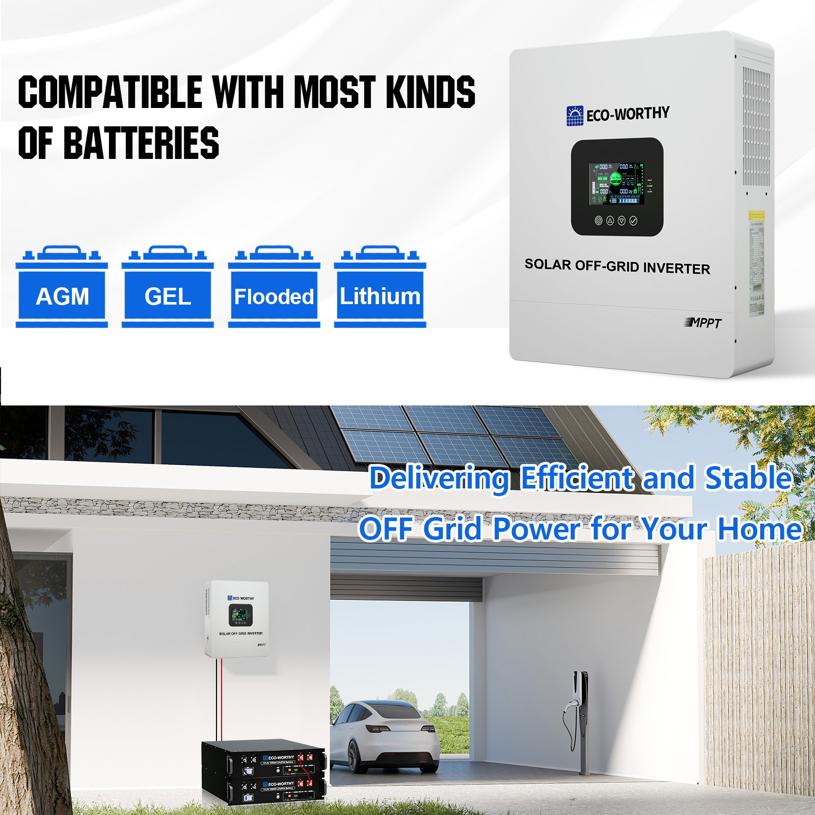 ECO-WORTHY UL1741 5000W 48V So - مراجعة Drone Solar Charger وسعره