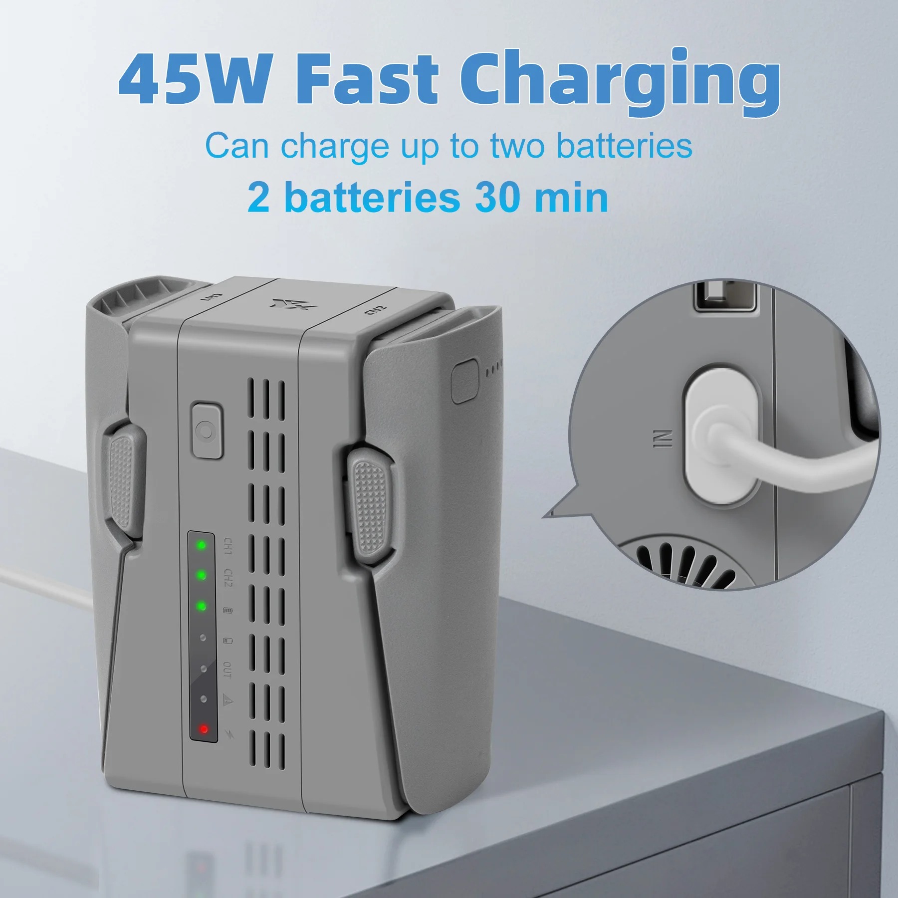For DJI NEO 2 Drone Dual Batte - مراجعة Drone Charging Hub وسعره